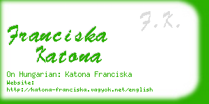 franciska katona business card